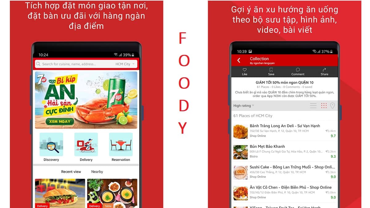 Nhà hàng lân cận: Top 5 ứng dụng tìm đồ ăn đáng tin cậy nhất