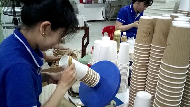 Quy trình sản xuất cốc giấy
